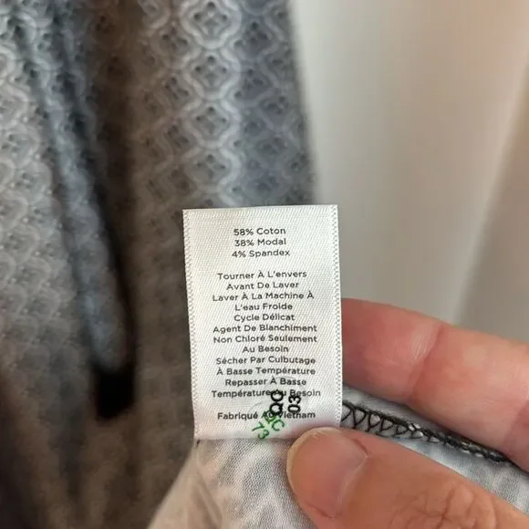 Talbots Avalon Tiles Jersey Maxi Dress Black White Geometric Maxi SM women’s EUC - Picture 12 of 14